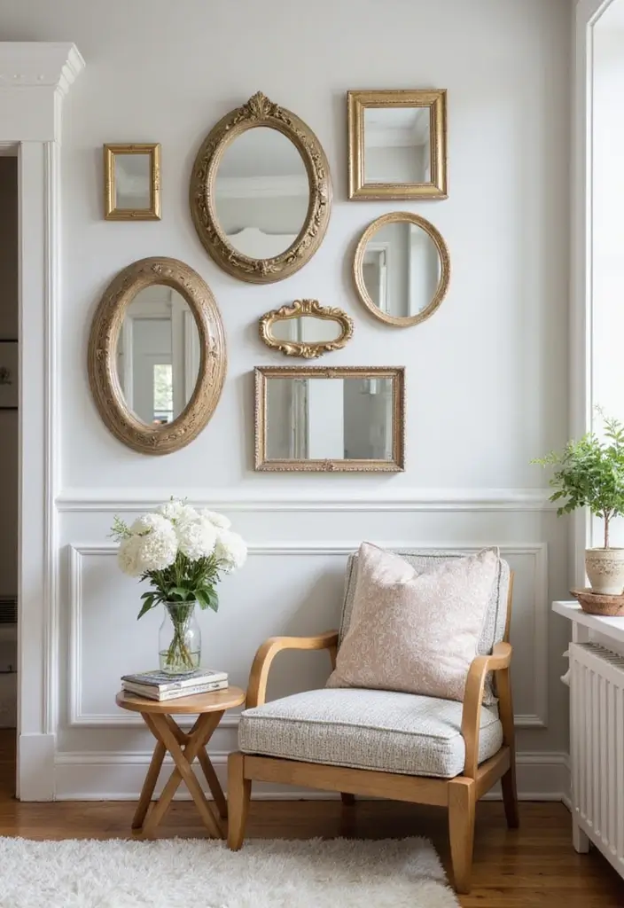 25 Designer-Inspired Home Decor Ideas for Living Room and Kitchen on Any Budget - 16. Framed Mirrors as Art