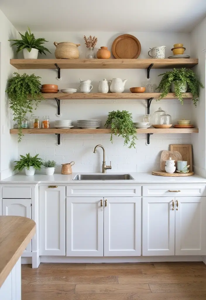 25 Designer-Inspired Home Decor Ideas for Living Room and Kitchen on Any Budget - 4. Open Shelving