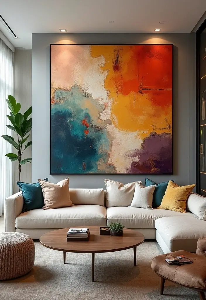 25 Designer-Inspired Home Decor Ideas for Living Room and Kitchen on Any Budget - 5. Statement Wall Art