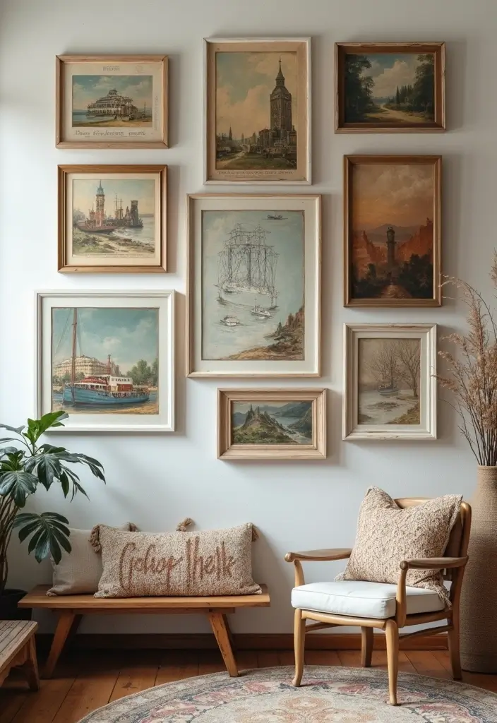 25 Vintage Home Accessories That Instantly Elevate Your Space (You Won't Believe the Transformation!) - 10. Vintage Wall Art