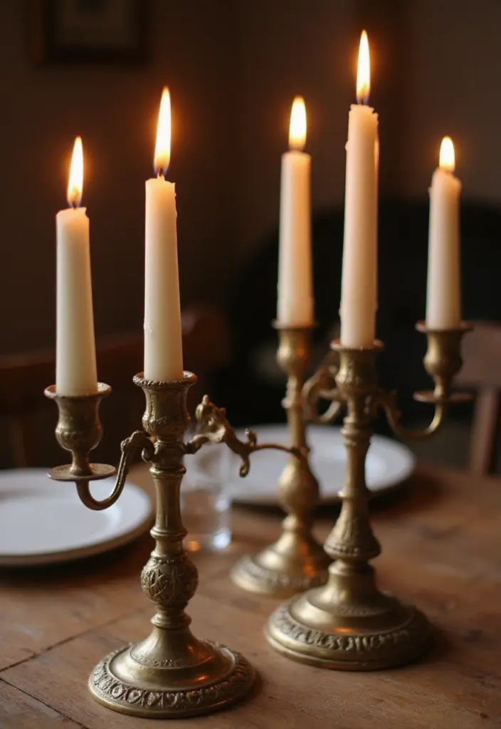 25 Vintage Home Accessories That Instantly Elevate Your Space (You Won't Believe the Transformation!) - 12. Vintage Candlestick Holders
