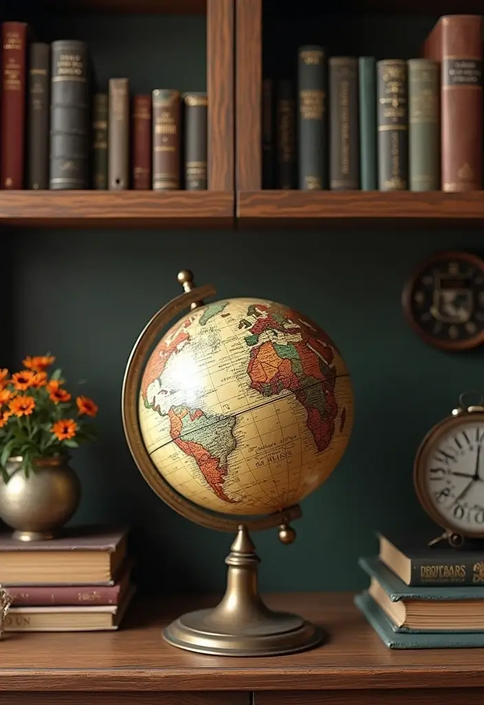 25 Vintage Home Accessories That Instantly Elevate Your Space (You Won't Believe the Transformation!) - 18. Vintage Globes