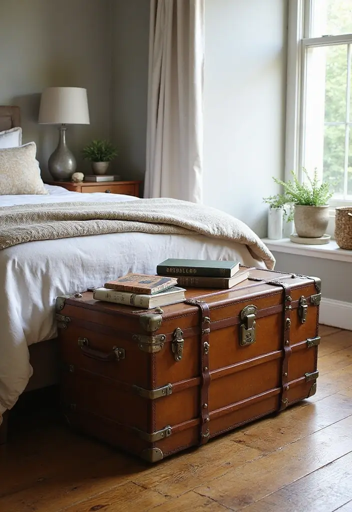 25 Vintage Home Accessories That Instantly Elevate Your Space (You Won't Believe the Transformation!) - 24. Vintage Travel Trunks