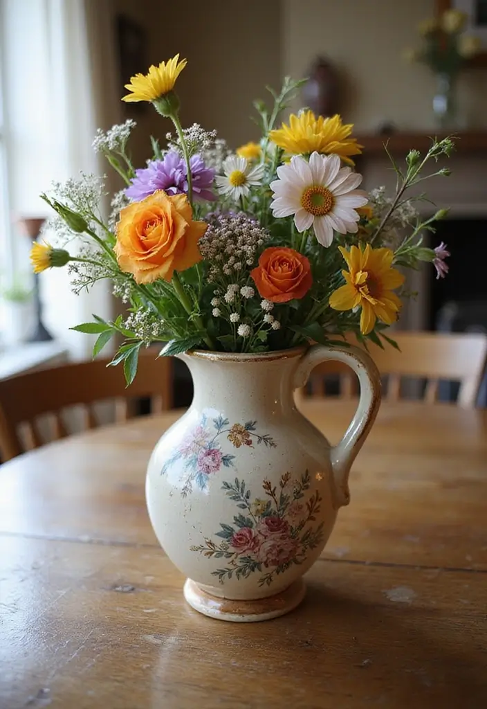 25 Vintage Home Accessories That Instantly Elevate Your Space (You Won't Believe the Transformation!) - 9. Vintage Floral Arrangements