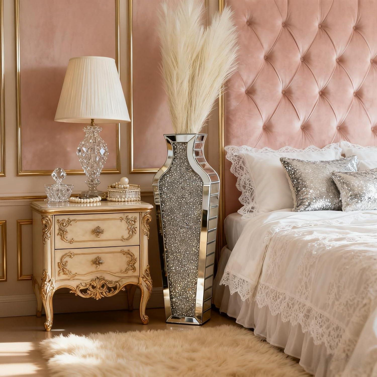 Our Review of the SHYFOY Crushed Diamond Floor Vase: Elegant & Modern Decor