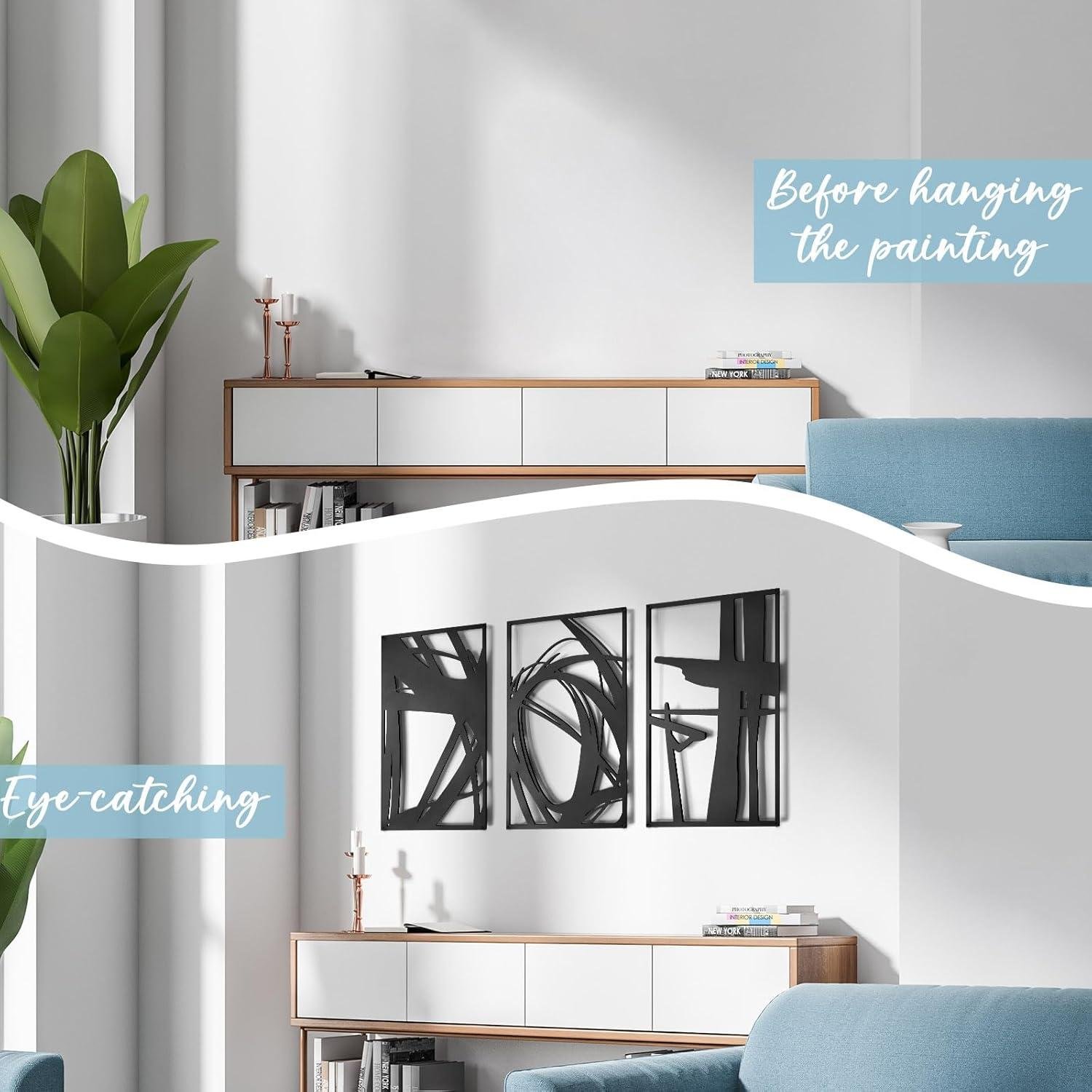 Transform Your Space with Pinetree Art's Modern 3D Metal Wall Decor