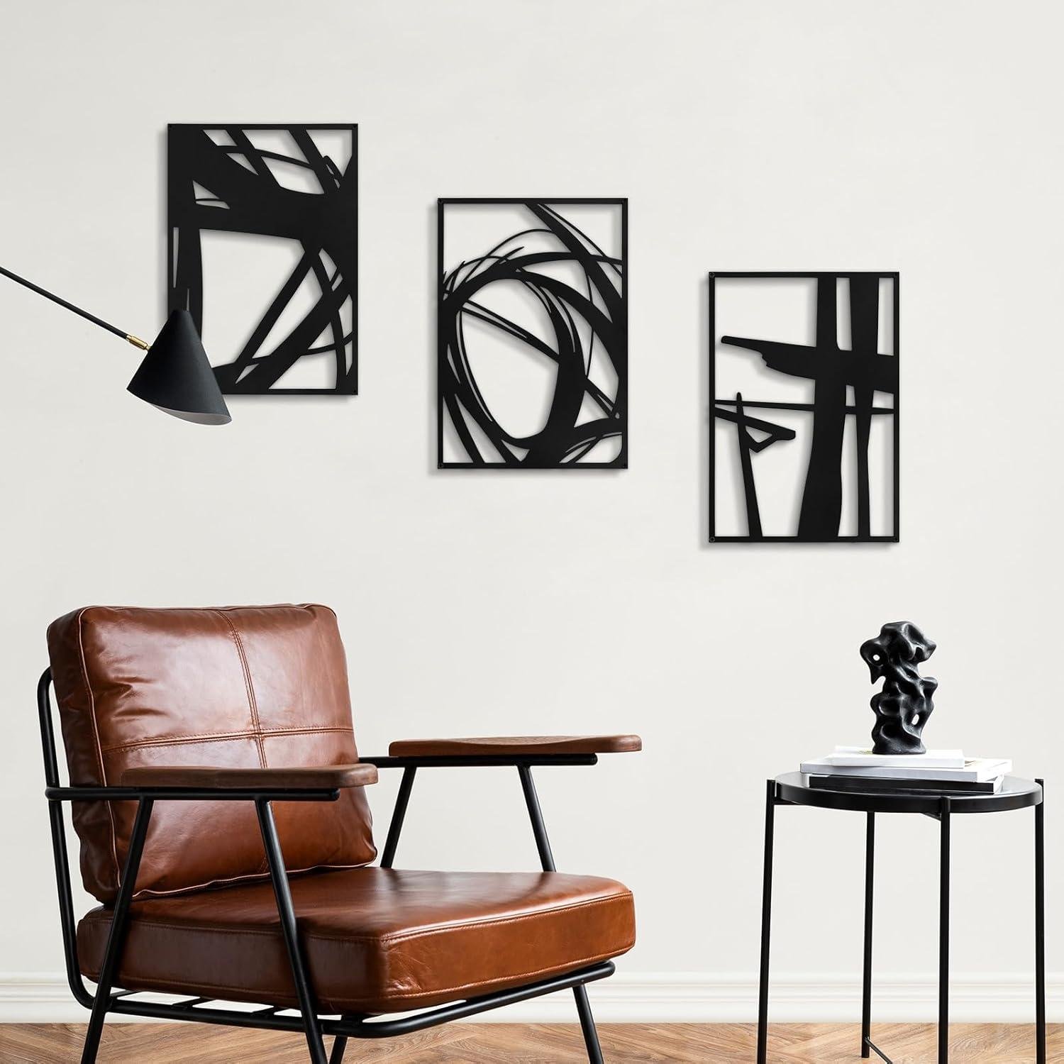 Transform Your Space with Pinetree Art's Modern 3D Metal Wall Decor