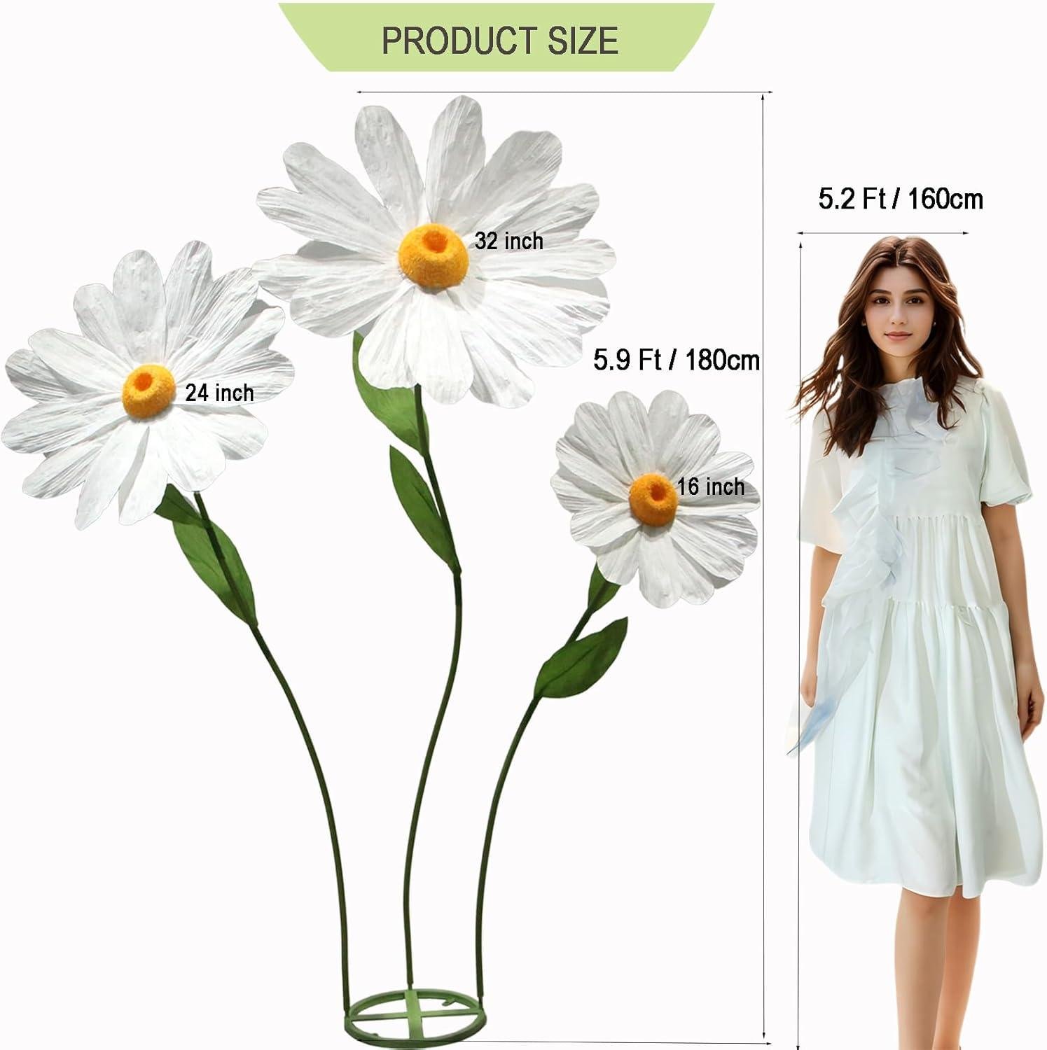 Our Review of YOFNIRG 5.9 Ft Giant Paper Daisy Flowers Decor