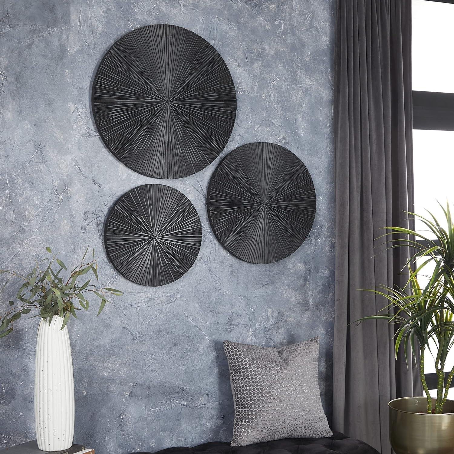 Our Review of CosmoLiving's Black Wooden Radial Wall Sculpture Set