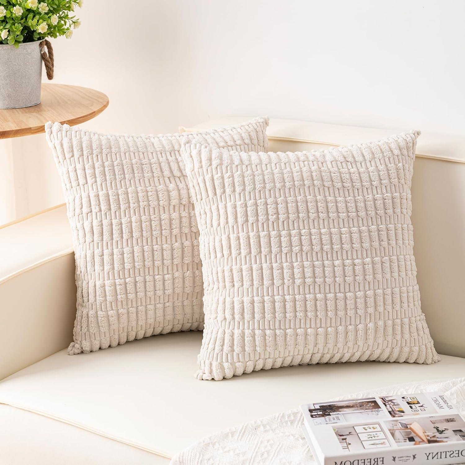 We Tested These Cozy Corduroy Farmhouse Pillow Covers