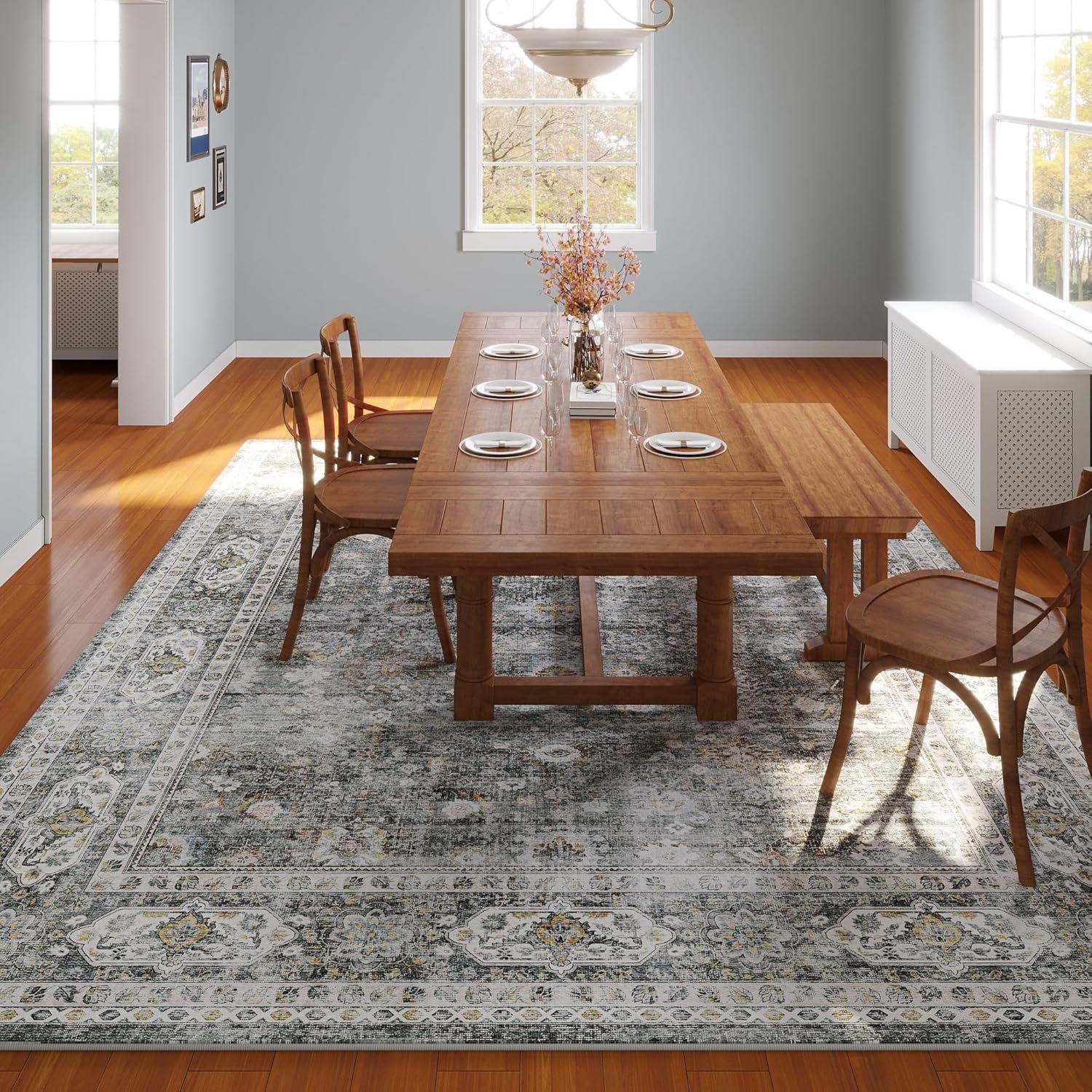 Why We Love the Rugcomf 8x10 Washable Boho Rug for Our Home