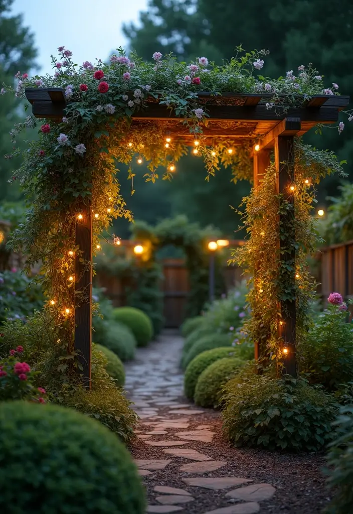 Over the Garden Wall Wallpaper: 12 Cozy Outdoor Decor Ideas to Elevate Your Space - 1. Whimsical Garden Trellis