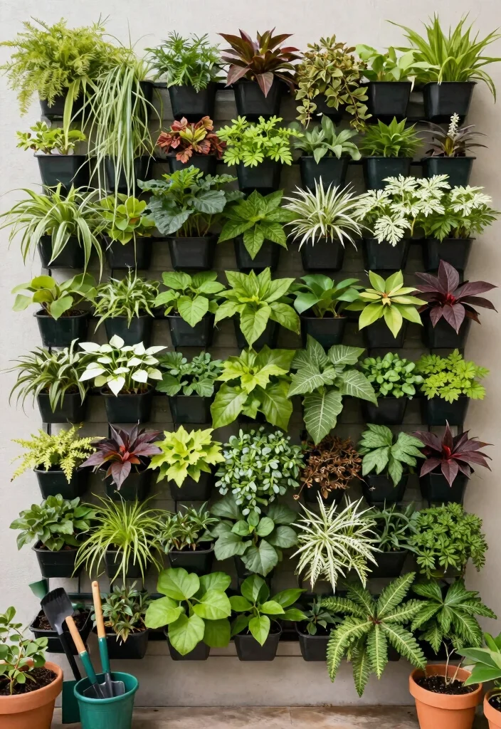12 Stunning Vertical Planter Ideas That'll Transform Your Backyard into a Green Oasis! - 4. Vertical Garden Wall: Nature’s Canvas 1
