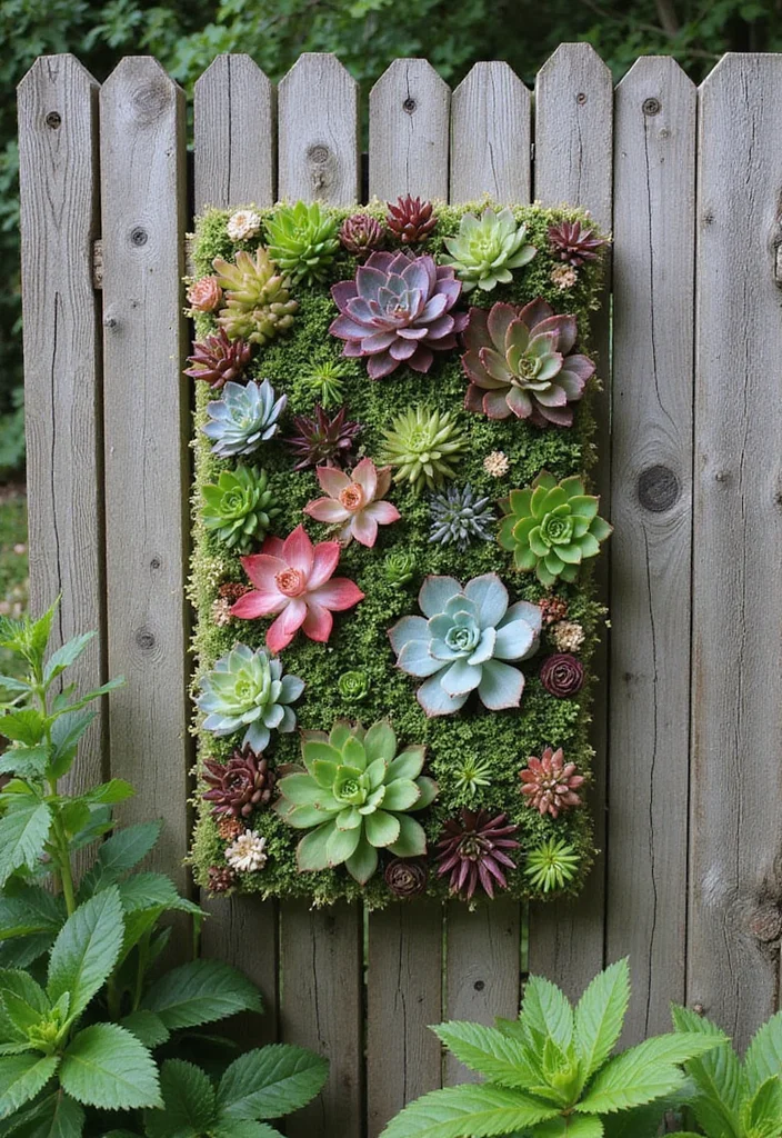 14 Creative DIY Garden Decor Ideas That'll Make Your Neighbors Jealous (Check Out #10!) - 7. DIY Succulent Wall Art