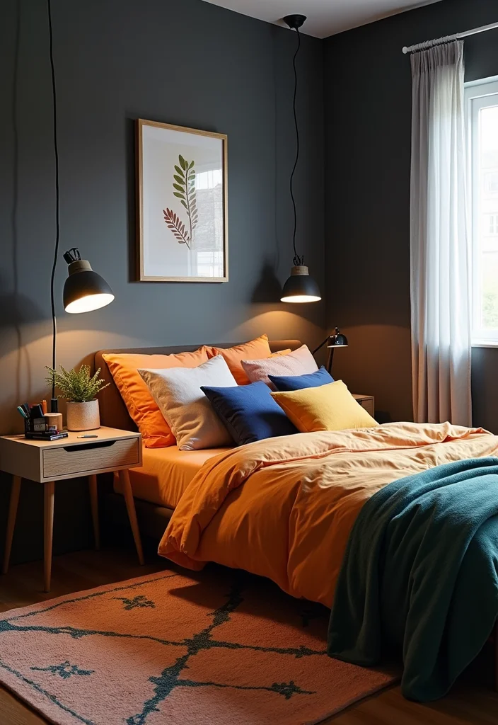 15 Dorm Room Colors That Will Transform Your Space Into a Cozy Oasis (You Won't Believe #9!) - 10. Elegant Charcoal Gray 1