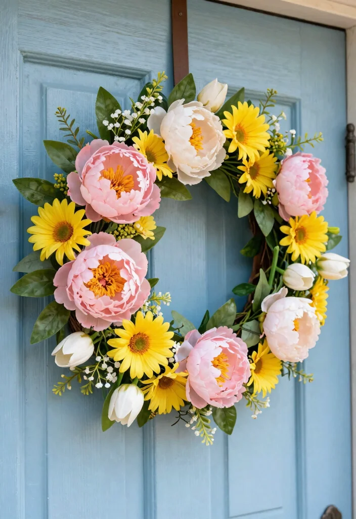 15 Seasonal DIY Projects That Will Make Your Home Shine for Every Holiday! - 1. Spring Floral Wreath 1