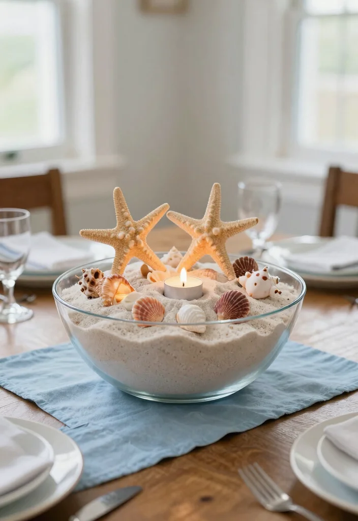 15 Seasonal DIY Projects That Will Make Your Home Shine for Every Holiday! - 2. Summer Beach-Themed Centerpiece 1