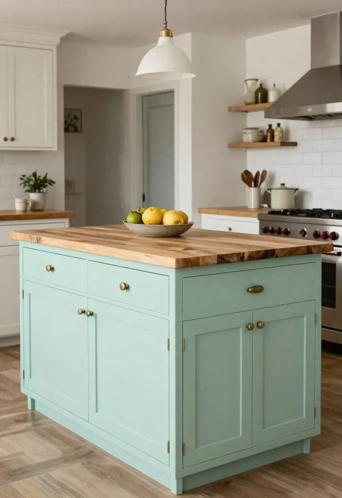 18 Kitchen Island Designs Using Stock Cabinets That Will Wow Your Guests (#10 is a Game-Changer!) - 12. Vintage-Inspired Charm 1