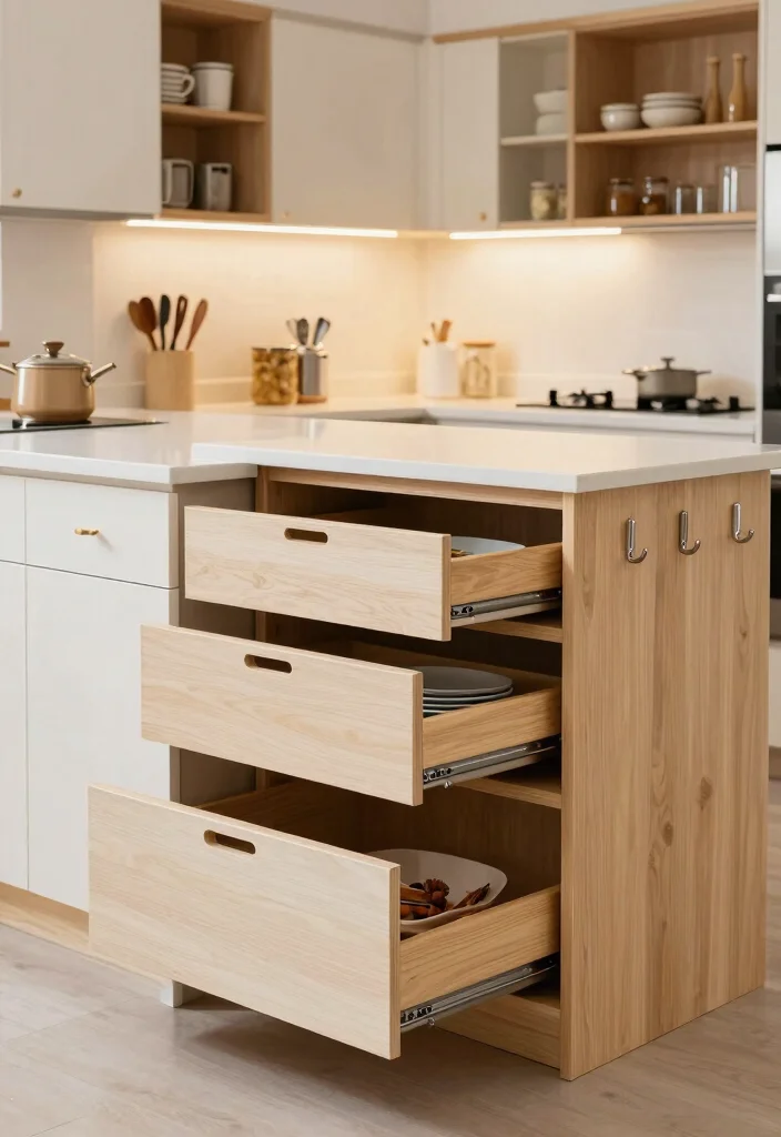 18 Kitchen Island Designs Using Stock Cabinets That Will Wow Your Guests (#10 is a Game-Changer!) - 6. Smart Storage Solutions 1