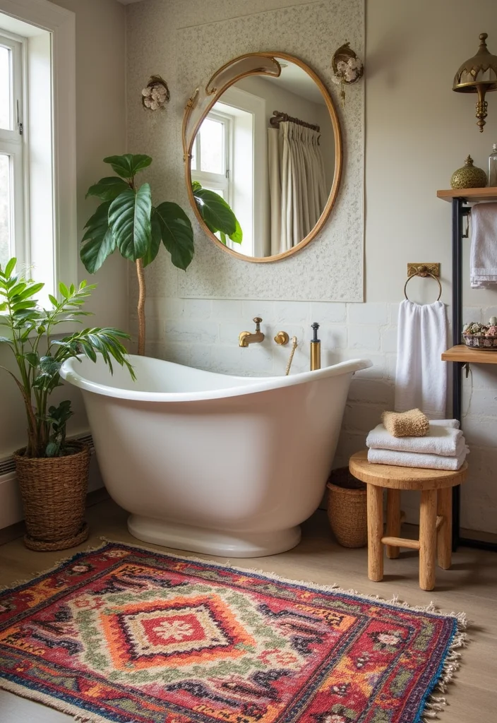 18 Stunning Bathroom Transformations Under $500 (You'll Be Shocked by #9!) - 14. Rugs That Tie It All Together 1