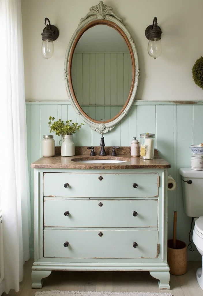 18 Stunning Bathroom Transformations Under $500 (You'll Be Shocked by #9!) - 15. Upcycling for Unique Items 1