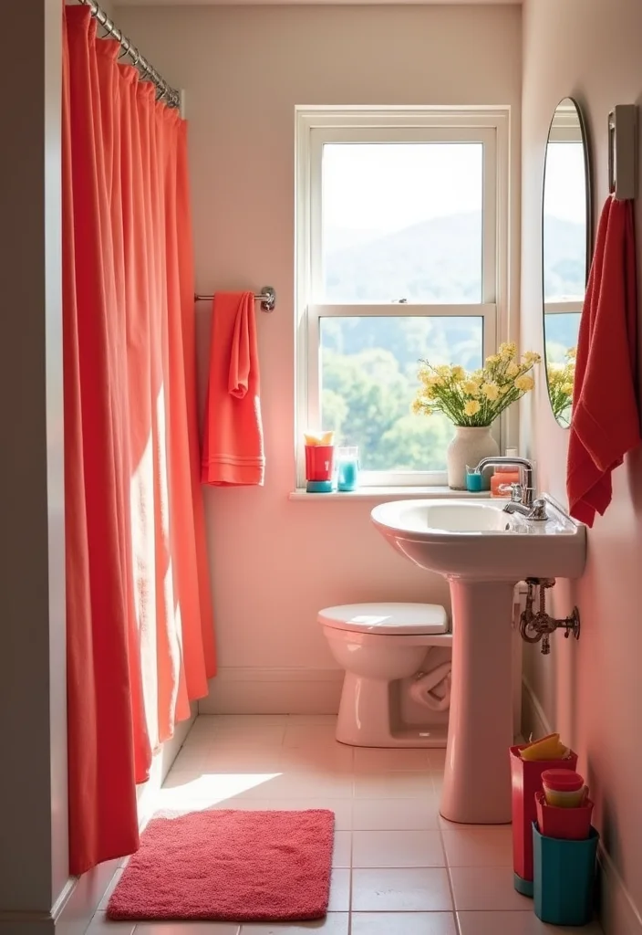 18 Stunning Bathroom Transformations Under $500 (You'll Be Shocked by #9!) - 6. A Splash of Color with Accessories 1