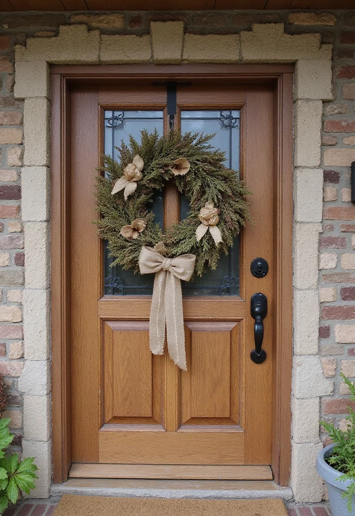 18 Trendy Christmas Front Door Decorations You Need to Try This Year (Warning: #5 Is a Total Game-Changer!) - 13. Layered Textures