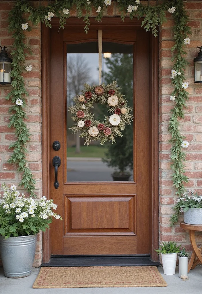18 Trendy Christmas Front Door Decorations You Need to Try This Year (Warning: #5 Is a Total Game-Changer!) - 15. Eco-Friendly Decor