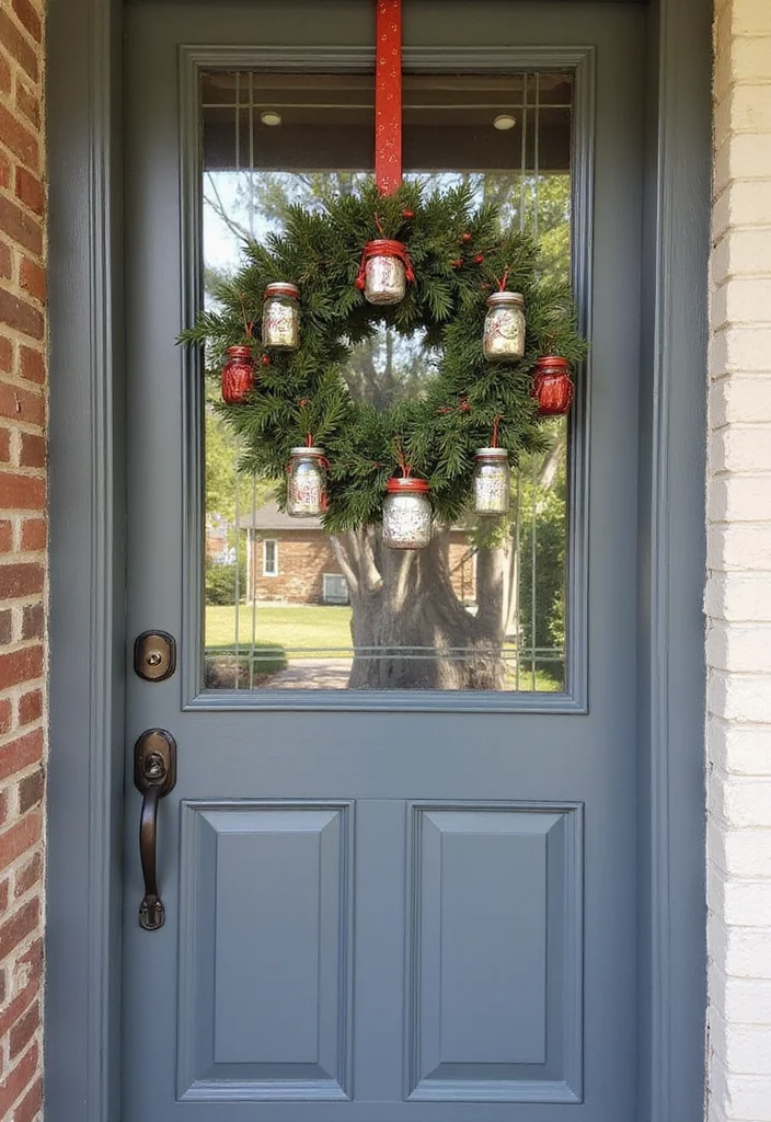 18 Trendy Christmas Front Door Decorations You Need to Try This Year (Warning: #5 Is a Total Game-Changer!) - 18. Recycled Decor Creations