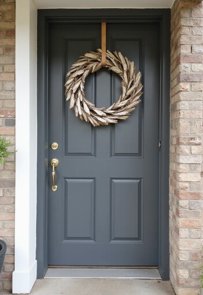 18 Trendy Christmas Front Door Decorations You Need to Try This Year (Warning: #5 Is a Total Game-Changer!) - 7. Modern Geometric Shapes