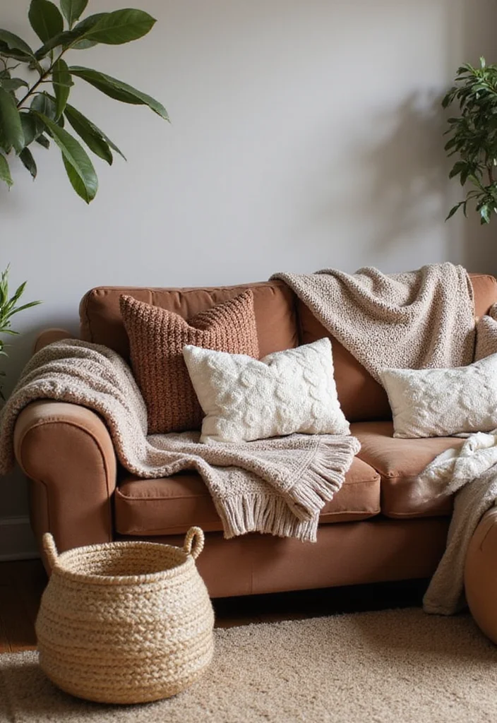 20 Cozy Living Room Ideas That'll Make You Never Want to Leave Home! - 1. Layered Textures