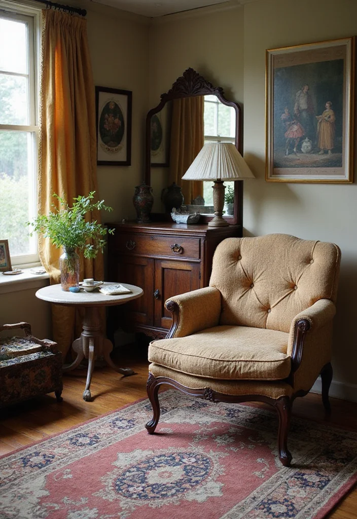 20 Cozy Living Room Ideas That'll Make You Never Want to Leave Home! - 11. Vintage Finds