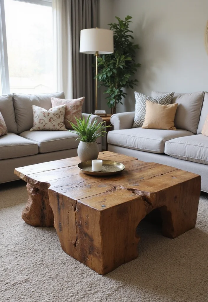 20 Cozy Living Room Ideas That'll Make You Never Want to Leave Home! - 15. Unique Coffee Tables
