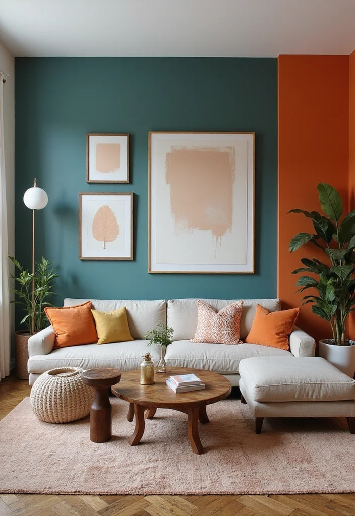 20 Cozy Living Room Ideas That'll Make You Never Want to Leave Home! - 8. Accent Walls