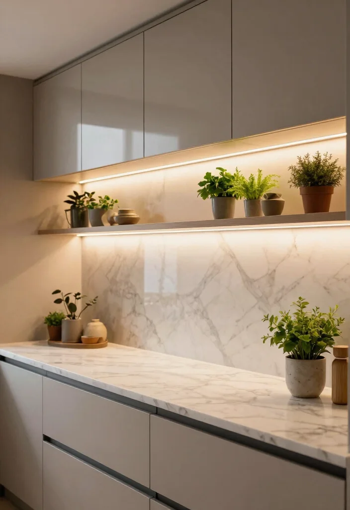 20 Under-Cabinet Lighting Styles That Will Elevate Your Home Decor (Don't Miss #16!) - 1. Sleek LED Strips 1