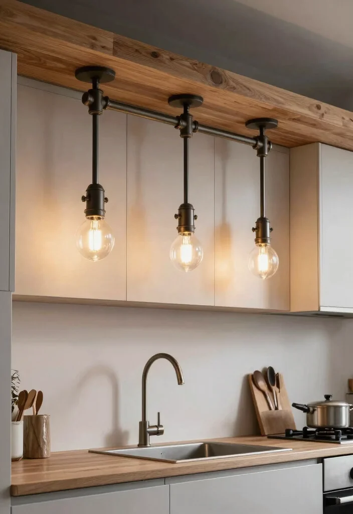 20 Under-Cabinet Lighting Styles That Will Elevate Your Home Decor (Don't Miss #16!) - 18. Industrial Pipe Lighting 1