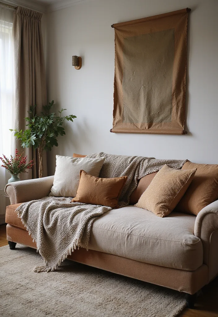 21 Cozy Living Room Ideas That'll Make You Want to Stay In Forever! - 1. Layered Textures