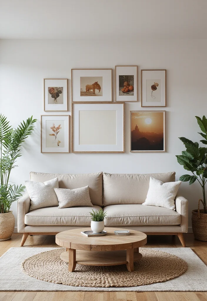 21 Cozy Living Room Ideas That'll Make You Want to Stay In Forever! - 16. Customized Art Displays