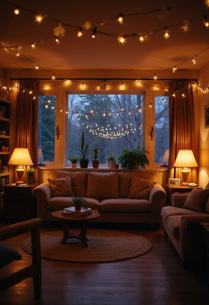 21 Cozy Living Room Ideas That'll Make You Want to Stay In Forever! - 4. Ambient Lighting