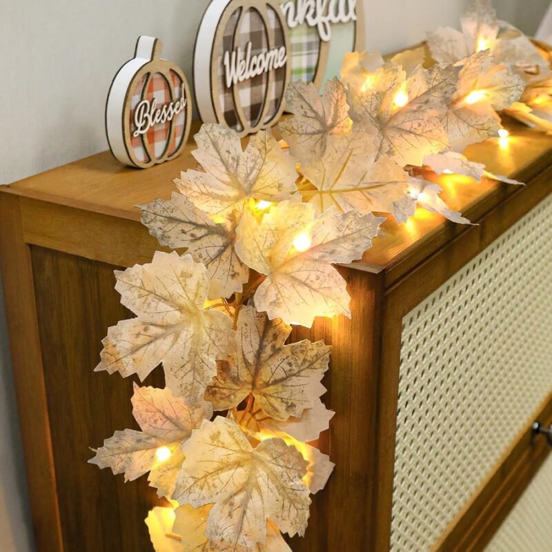 Illuminating Autumn: Our Review of Timer Fall Maple Leaf Garland Lights