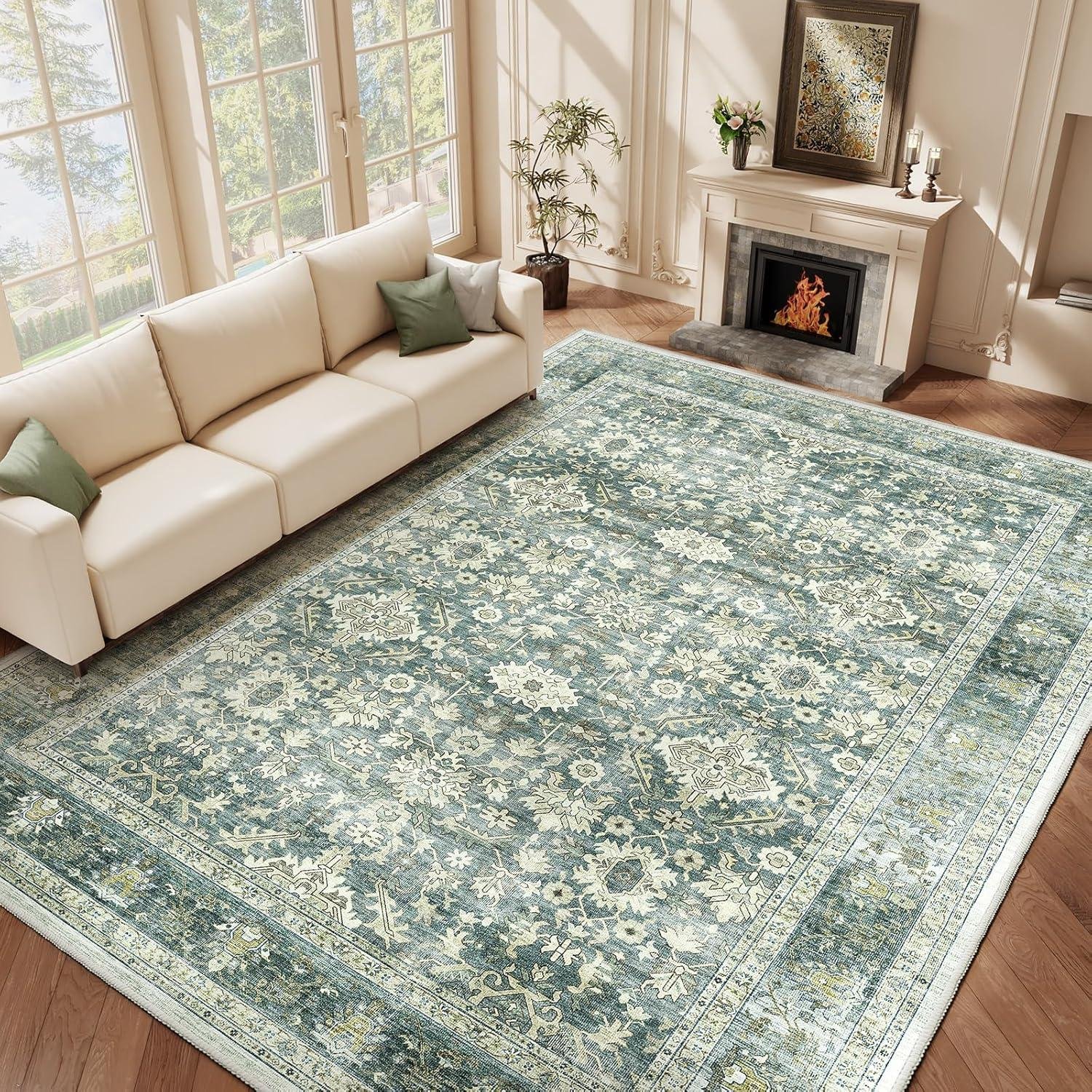 Why We Love the HOMFINE Vintage Machine Washable Rug