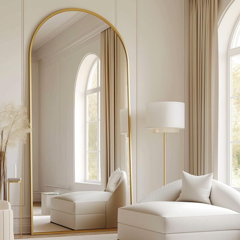 Why We Love the Arched Full Length Gold Floor Mirror
