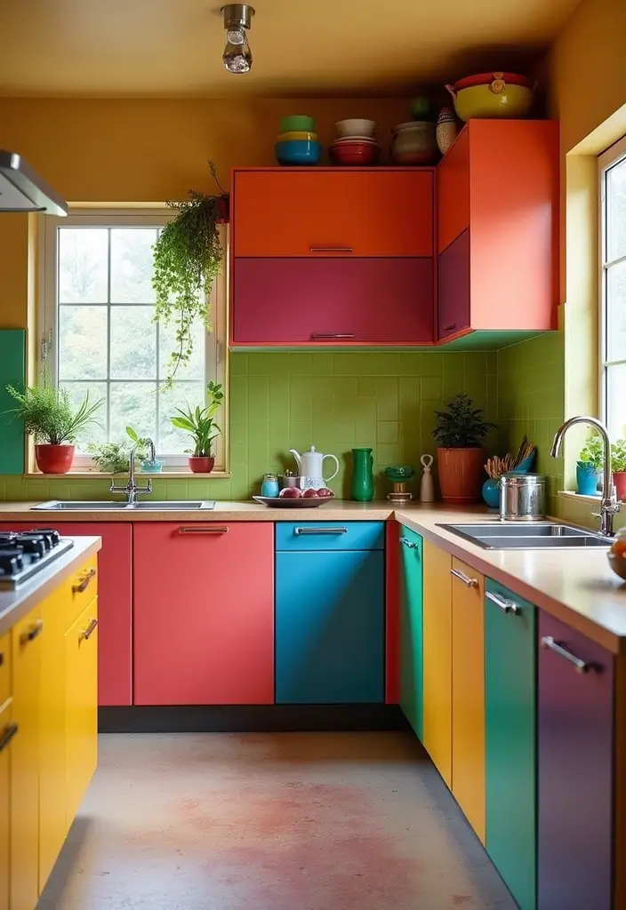 5 Stunning Kitchen Design Ideas That Will Transform Your Cooking Space! - 2. Bright and Bold Colors 1