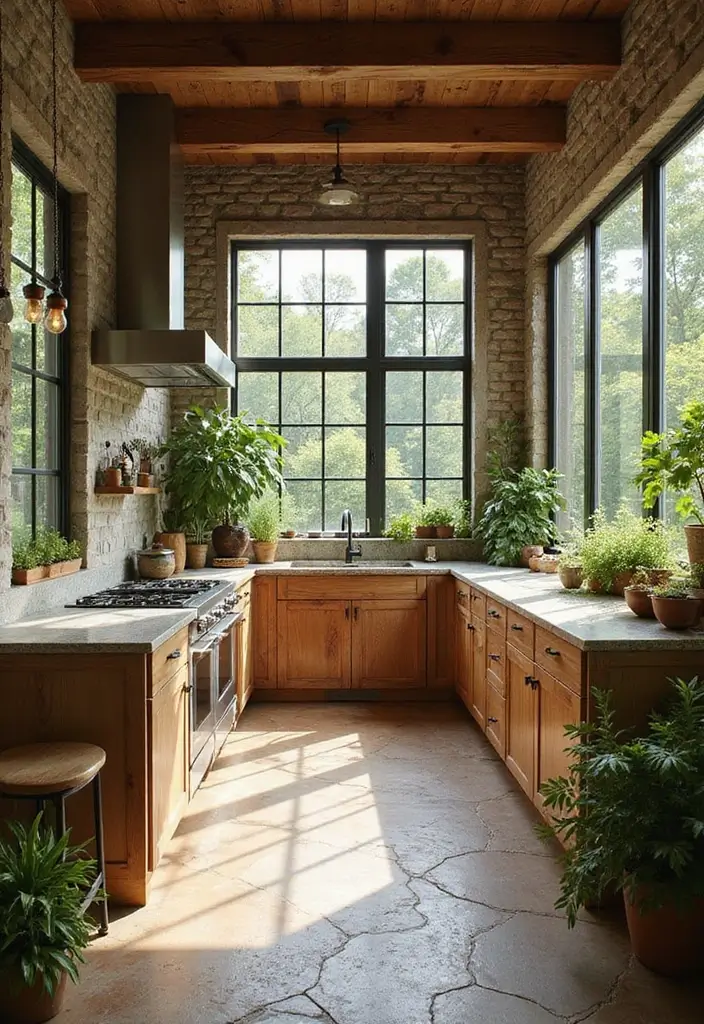 5 Stunning Kitchen Design Ideas That Will Transform Your Cooking Space! - 4. Nature-Inspired Retreat 1