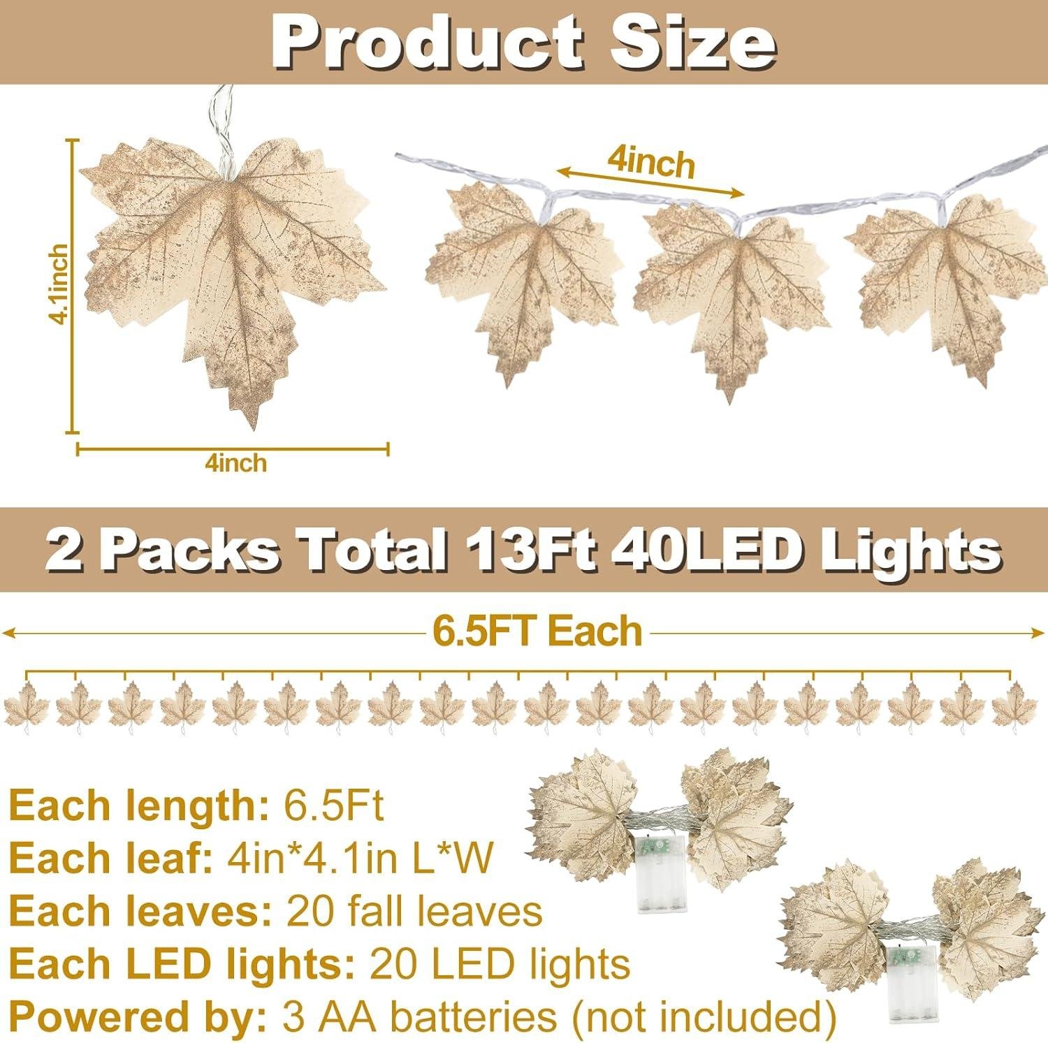 Illuminating Autumn: Our Review of Timer Fall Maple Leaf Garland Lights
