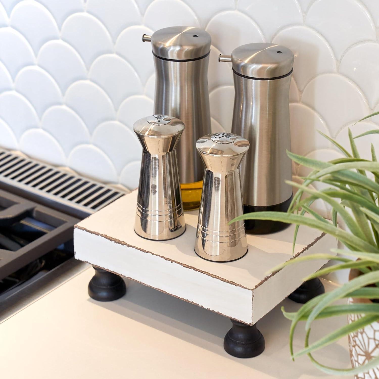 Elevating Your Home: Our Review of KIBAGA's Rustic Wood Riser