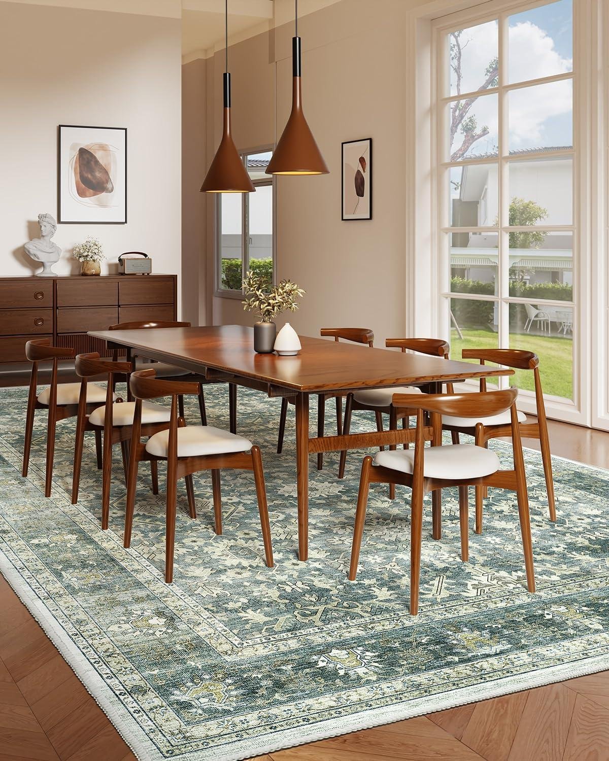 Why We Love the HOMFINE Vintage Machine Washable Rug