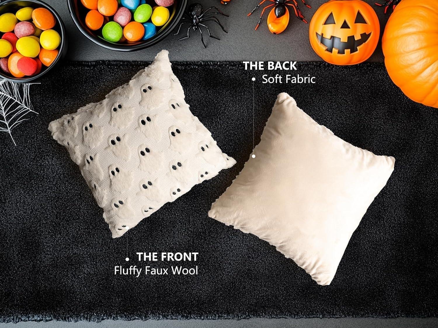 We Tried These Cozy Ghost Pillow Covers for Halloween