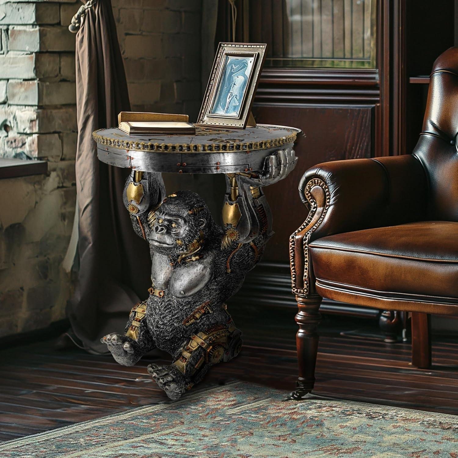 Our Review of the Steampunk Gorilla Side Table: Durable and Unique Decor