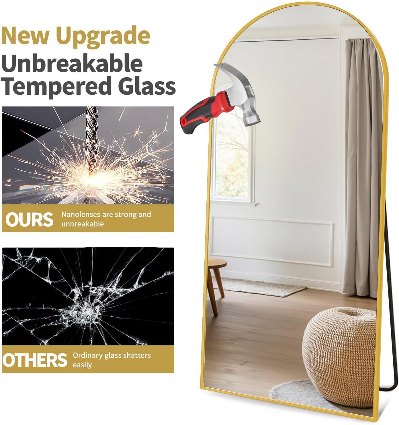 Why We Love the Arched Full Length Gold Floor Mirror